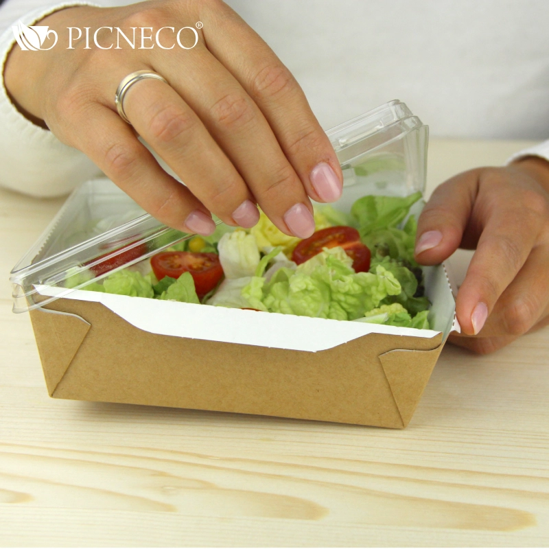 товар Контейнер бумажный с крышкой, 900мл, 150*150*55 мм, крафт BK064